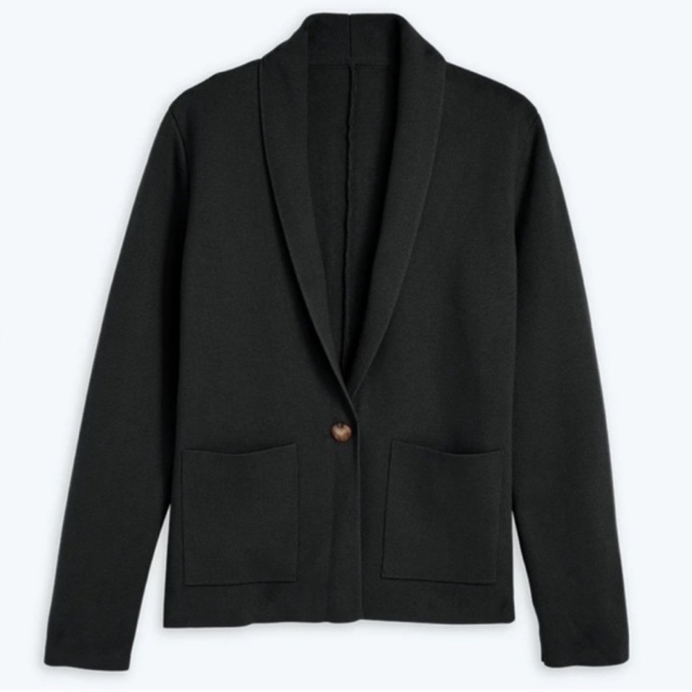 Summersalt Sweater Blazer In Black